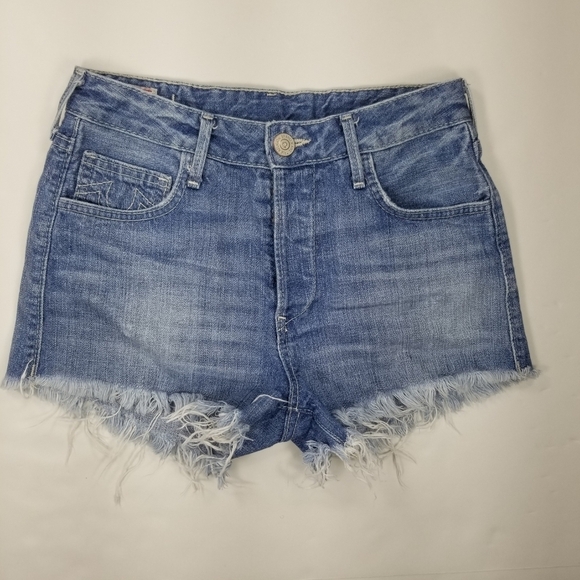 True Religion Sz 27 Cadence Cutoff Denim Shorts - Picture 1 of 8